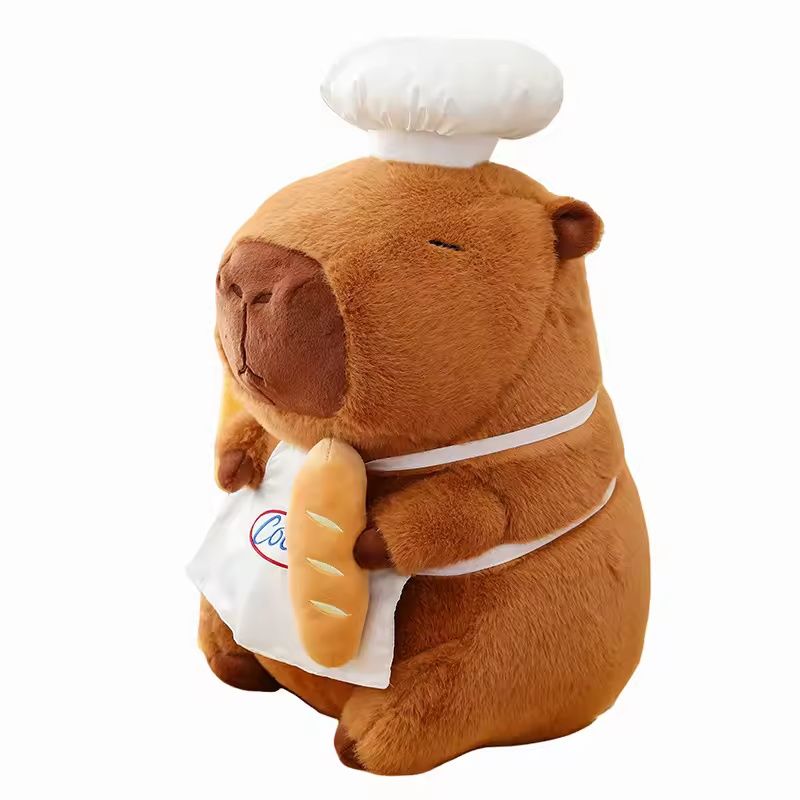 Плюшена играчка Капибара Готвач с Аксесоари, 30см