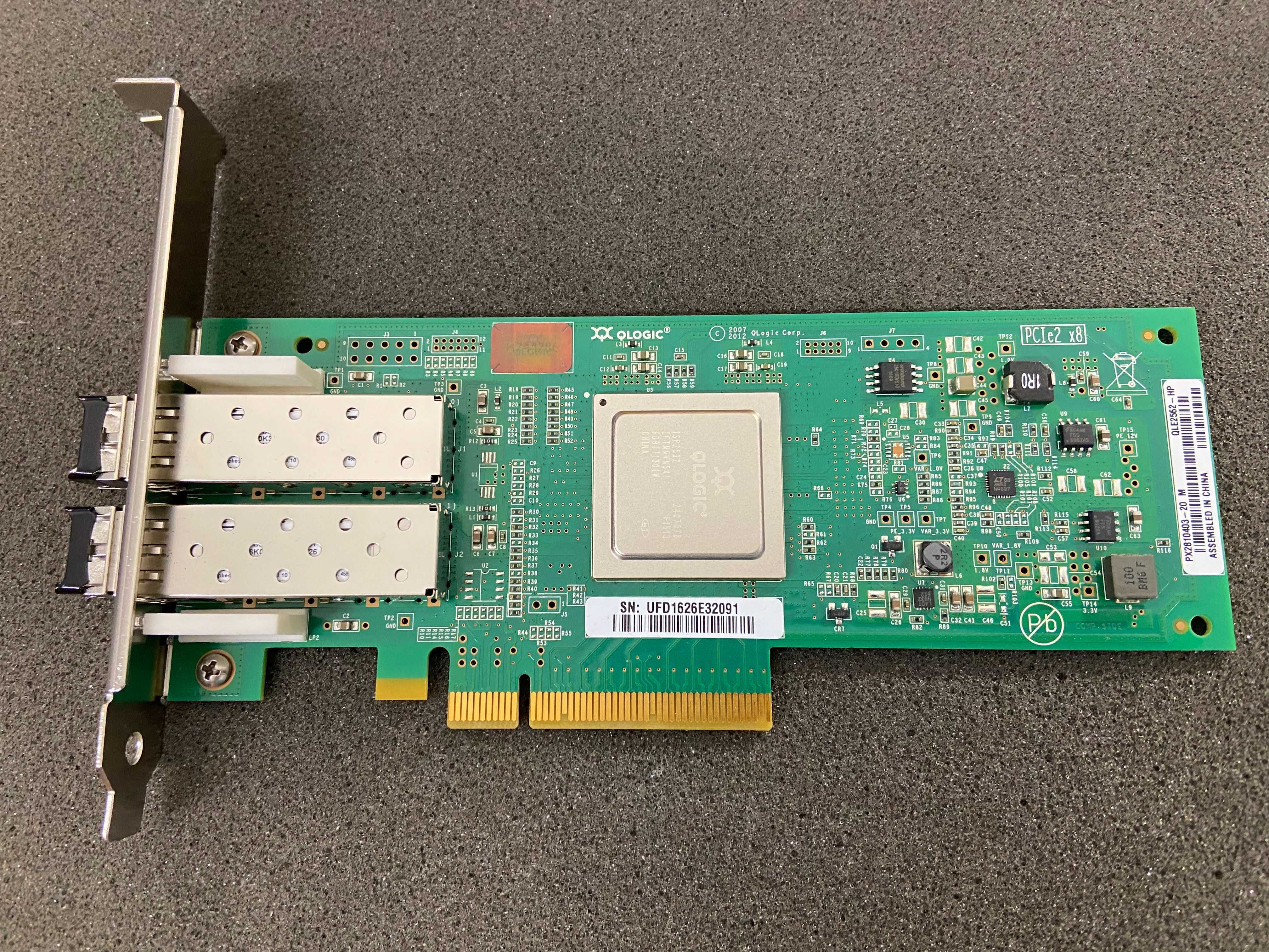 QLogic QLE2562 8Gb Dual Port Fibre Channel HBA адаптер