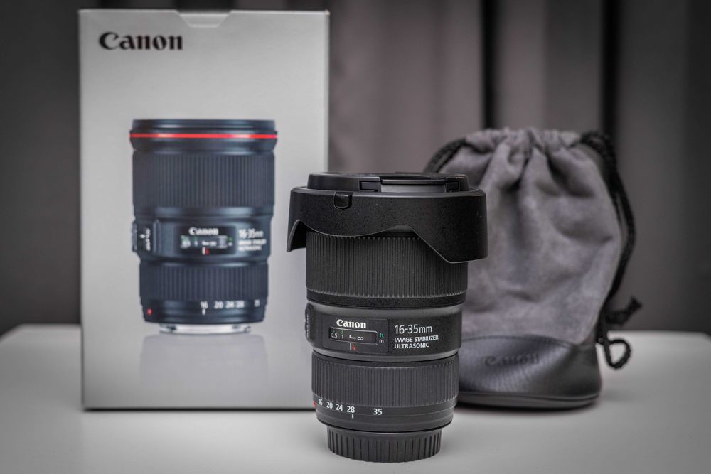 Обектив Canon EF 16-35 f4L като НОВ