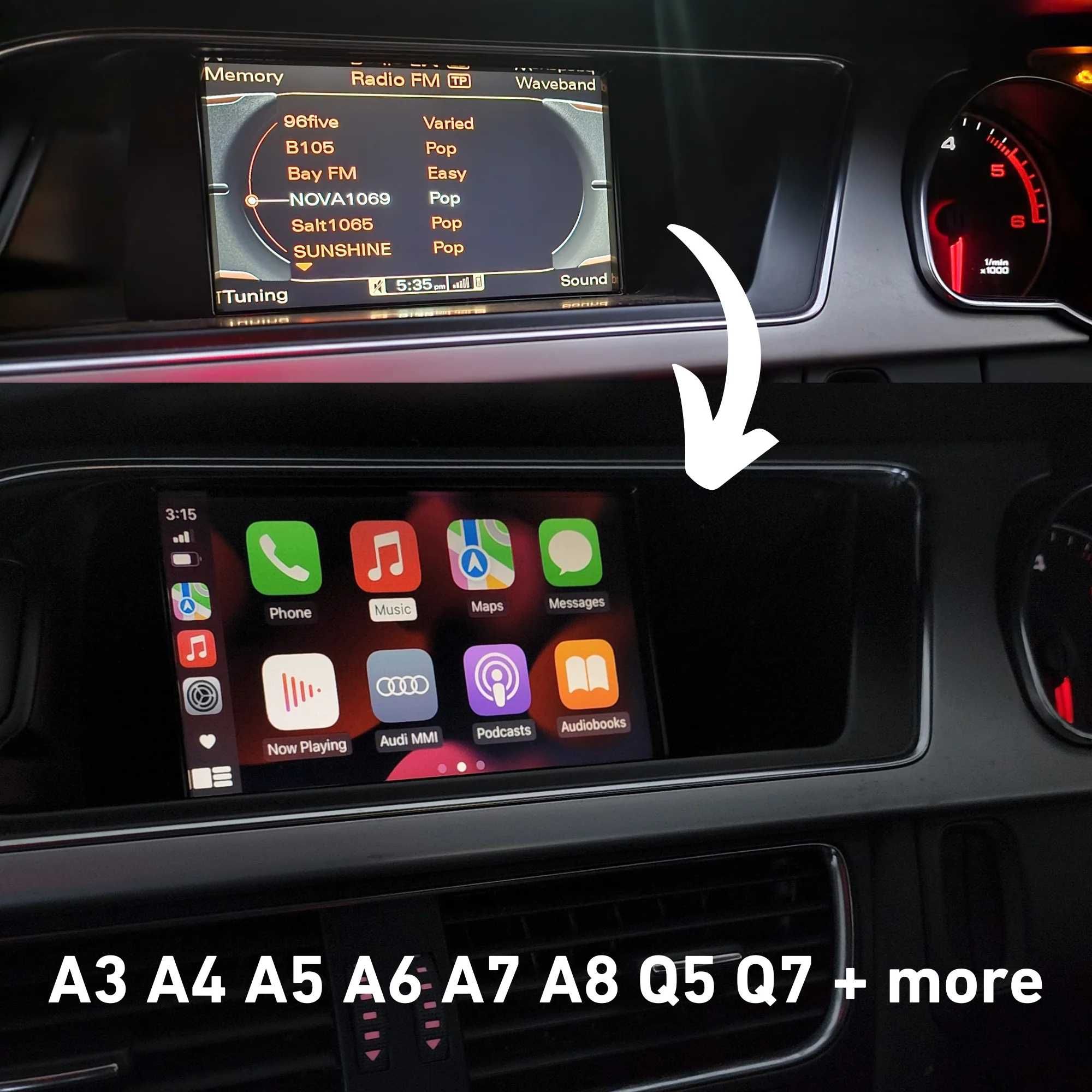 Modul Apple Carplay Android Auto Audi A1 A3 A4 A5 Waze Youtube  CAMERA