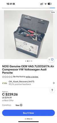 Compresor umflat roti original VW AUDI PORSCHE putere mare ca nou