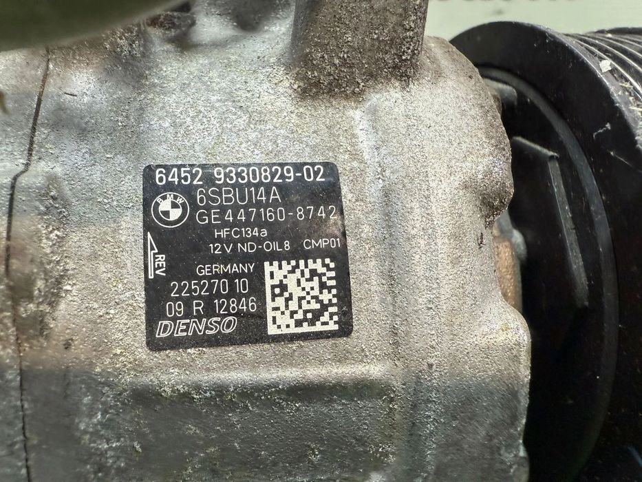 COMPRESOR AC BMW 1 F20 F21 / 2 F22 F87 / 3 E90 E91 E93 / 4 F33 F83 / COD OEM 9330829 6452933082902