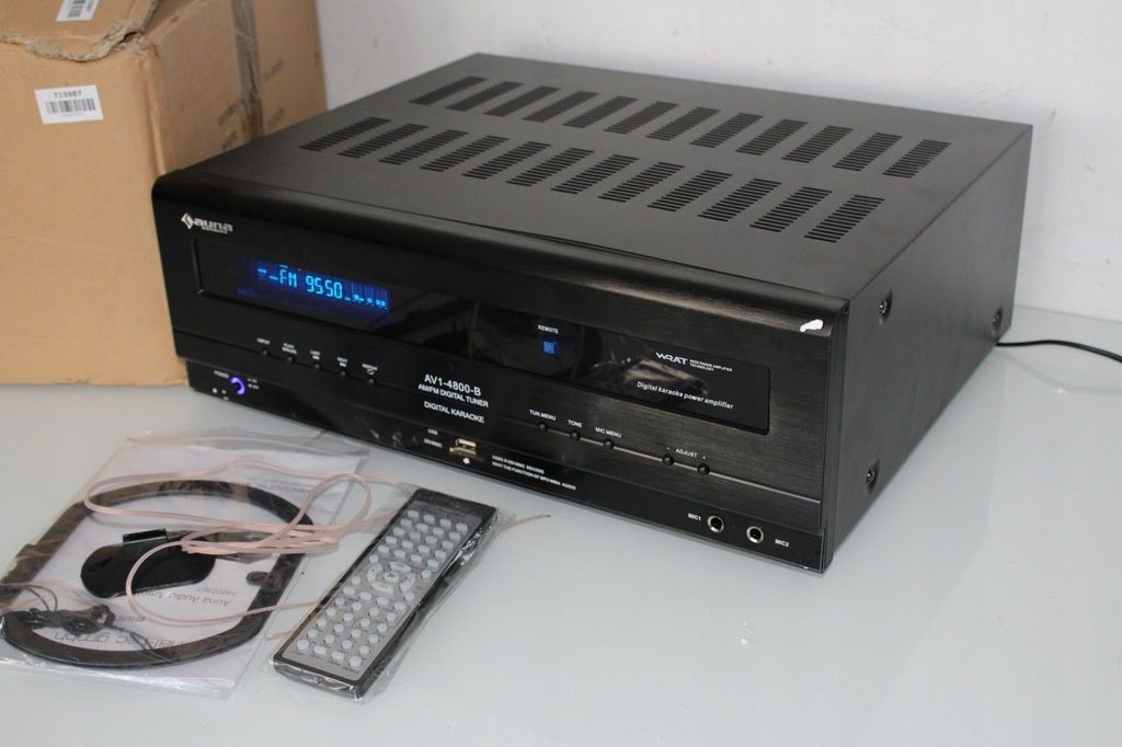 Auna AMP și amplificator karaoke AV1-4800 -B cu radio telecomandă