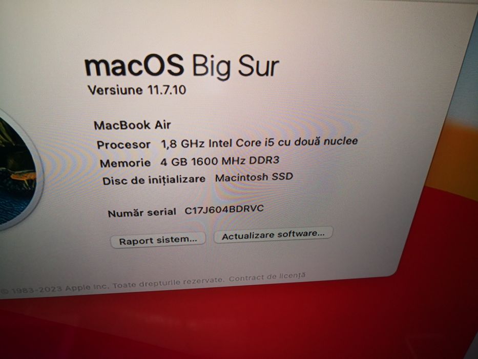 acumulator ,baterie, macbook air