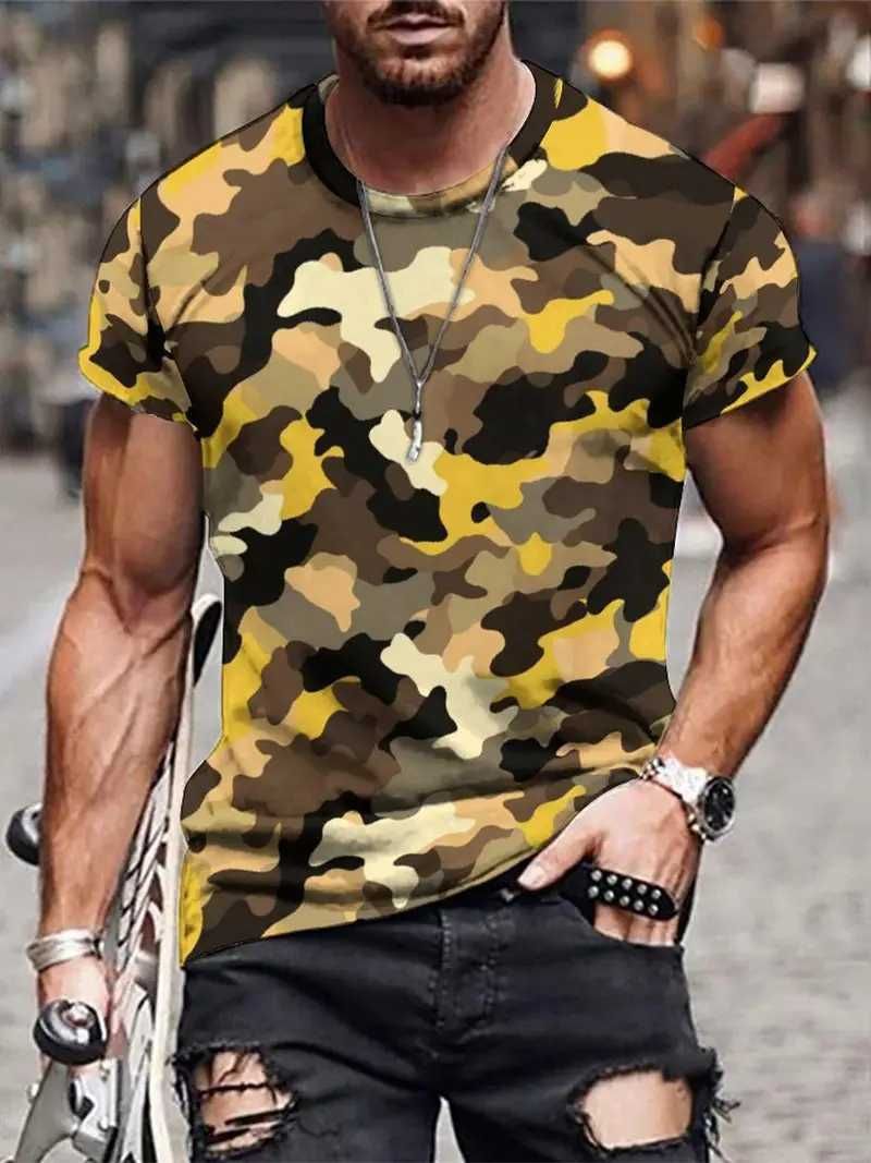 tricou sport camuflaj army poliester marime M-L