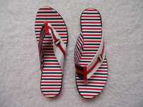 Papuci flip flops dama piele ecologica talpa panza