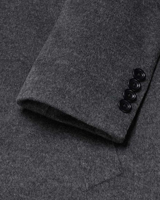 Palton slim 54 XL XXL Georgio Italy lana si casmir respirabil moal gri