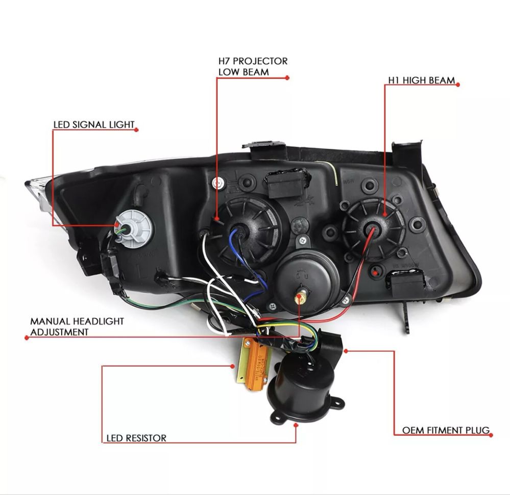 Faruri 3D LED Angel Eyes