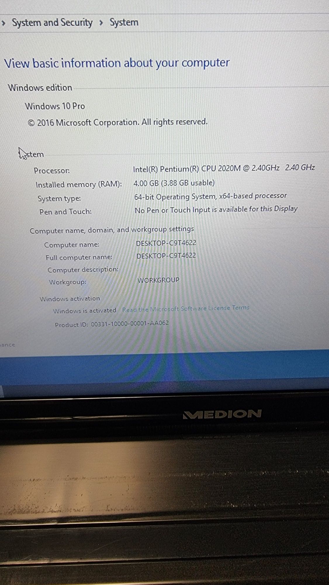 Лаптоп Medion E6234 15,6