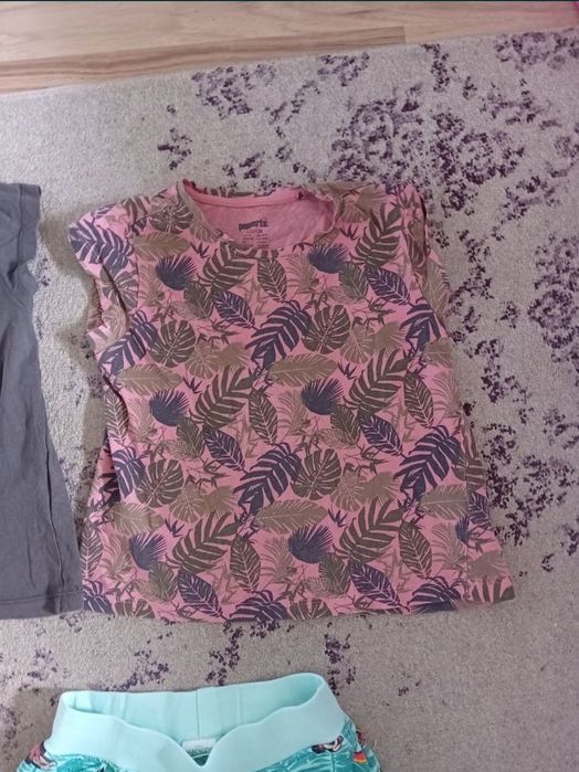 set lot fete fata tricouri pantaloni scurti vara 122 128 6 7 8 ani h&m