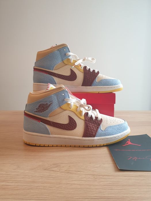 Jordan 1 Mid SE Fearless Maison Chateau Rouge 44 100% originali