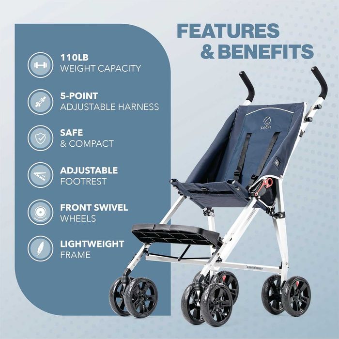 Новая Легкая коляска для детей с особыми потребностями Coche XL