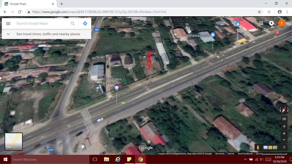 De inchiriat teren DN1 Ciolpani intersectie
