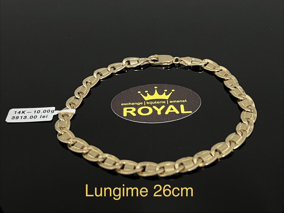 Bijuteria Royal CB : Bratara barbateasca aur 14k 10,00gr