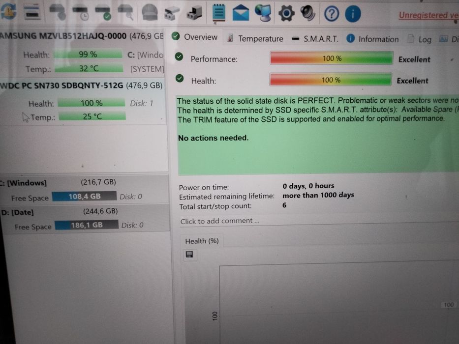 0 scris Ssd 256gb, 512gb, Nvme