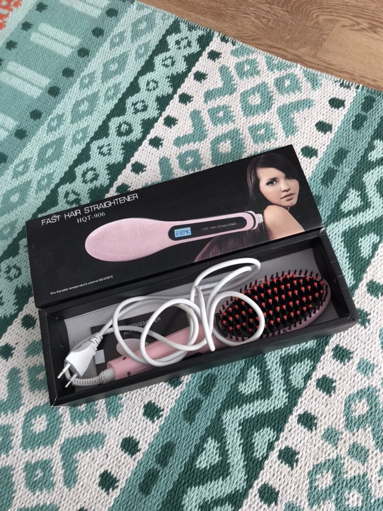 Placa de Par Perie Rowenta Bosch Hair Straightener Noua Roz Pink HP