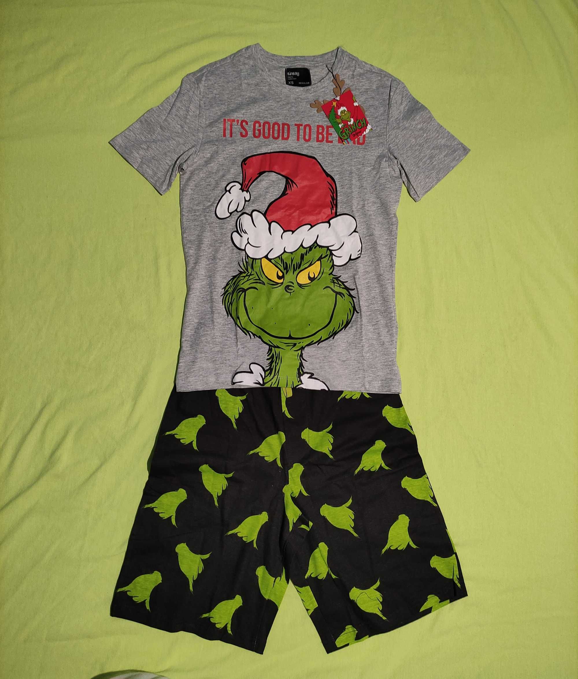 Мъжки пижами Sinsay Simpson / Grinch/ Disney / Тениска Sinsay Grinch