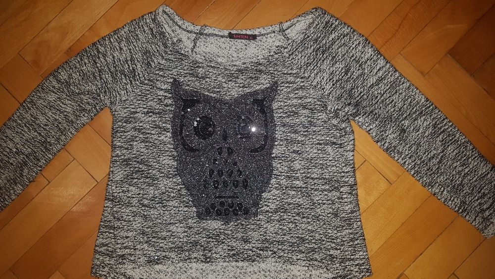 Pulover bufnita ARGINTIU