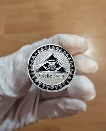 Vând moneda (souvenir) "Masonic Freemason" + capsulă