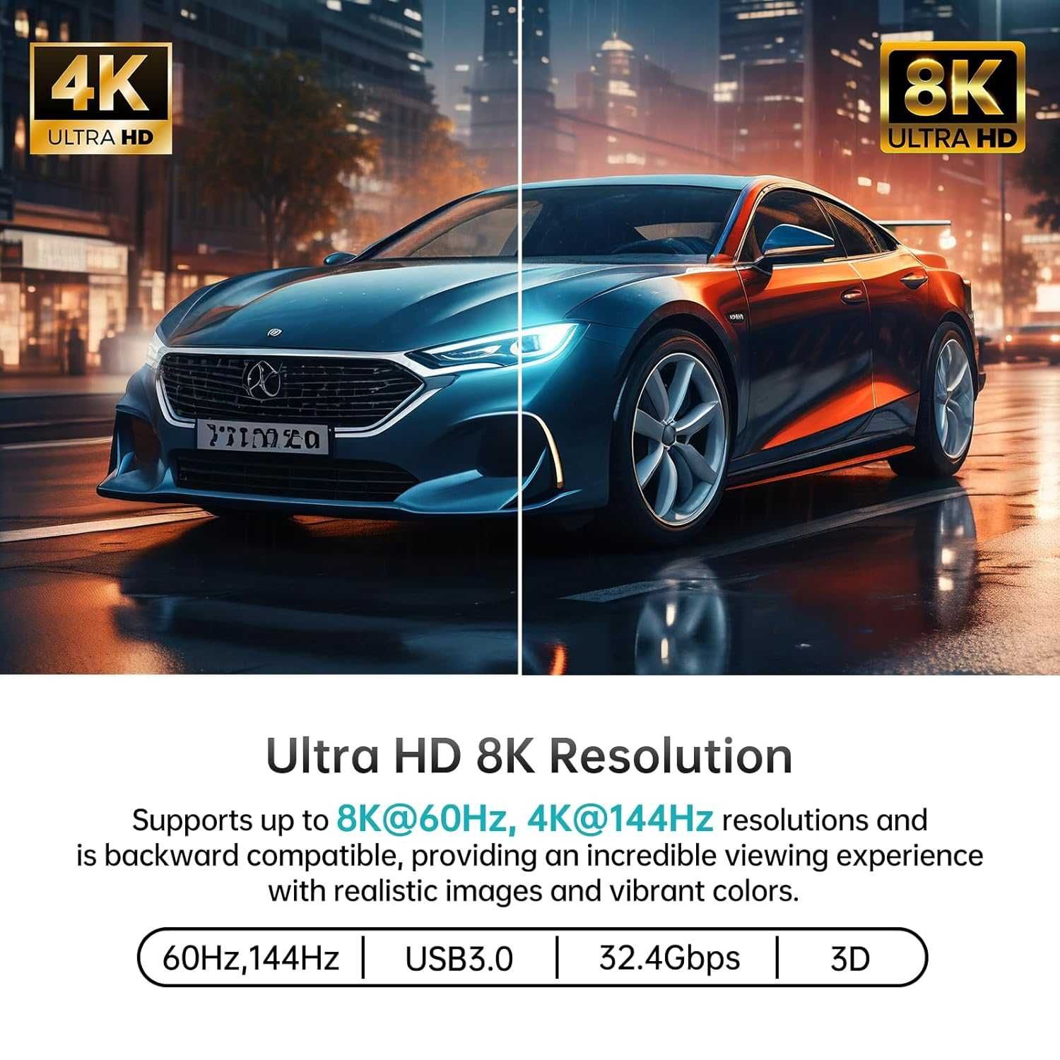 MT-VIKI 8K Displayport KVM суич 4 входа 1 изход DP1.4, 4 USB 3.0 порта