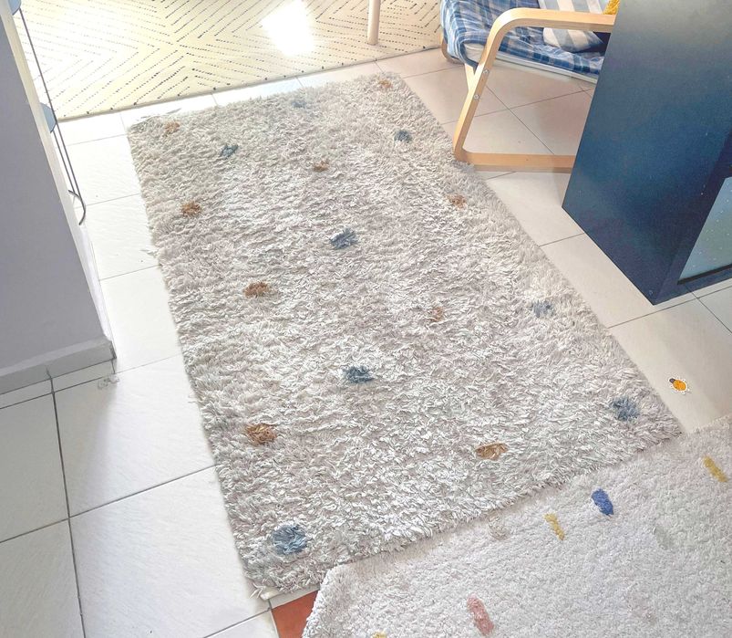Zara Home - Детски килими 90х150 см от текстуриран памук с дълга нишка