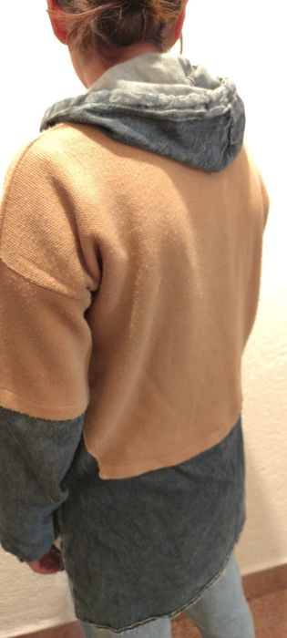 Блуза с дълъг ръкав вид туникка полу дънчено