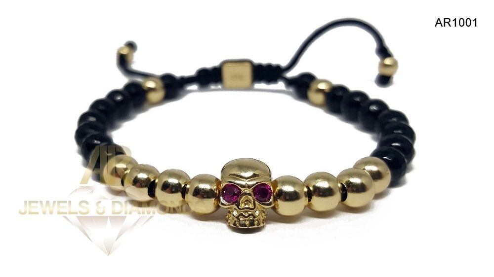 Bratara AUR 14 K ARJEWELS Skull Head (AR 1001)