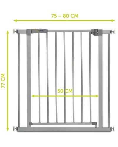 Hauck - Poarta de protectie copii Stop N Safe 2 silver + extensie 9 cm