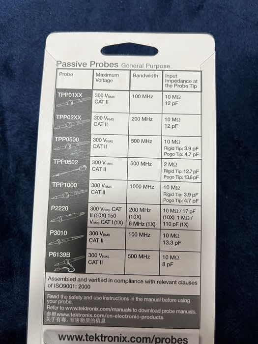 TEKTRONIX TPP0201 Oscilloscope Probe, Passive, 200 MHz