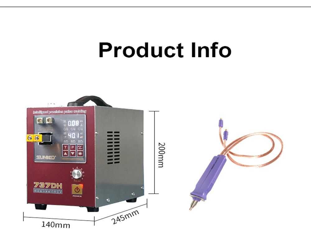 Апарат за точкова заварка SUNKKO 737DH 4.3KW  и консумативи