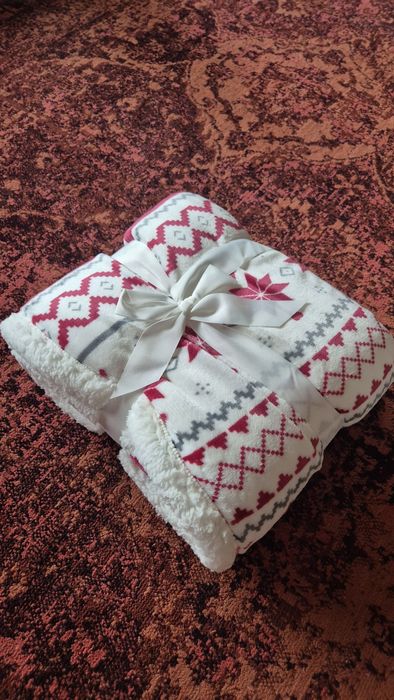 Pătură cu motive de Crăciun, 150 x 120 cm