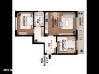 Apartamnet 3 camere, foarte spatios, centrala, parcare, bloc finalizat