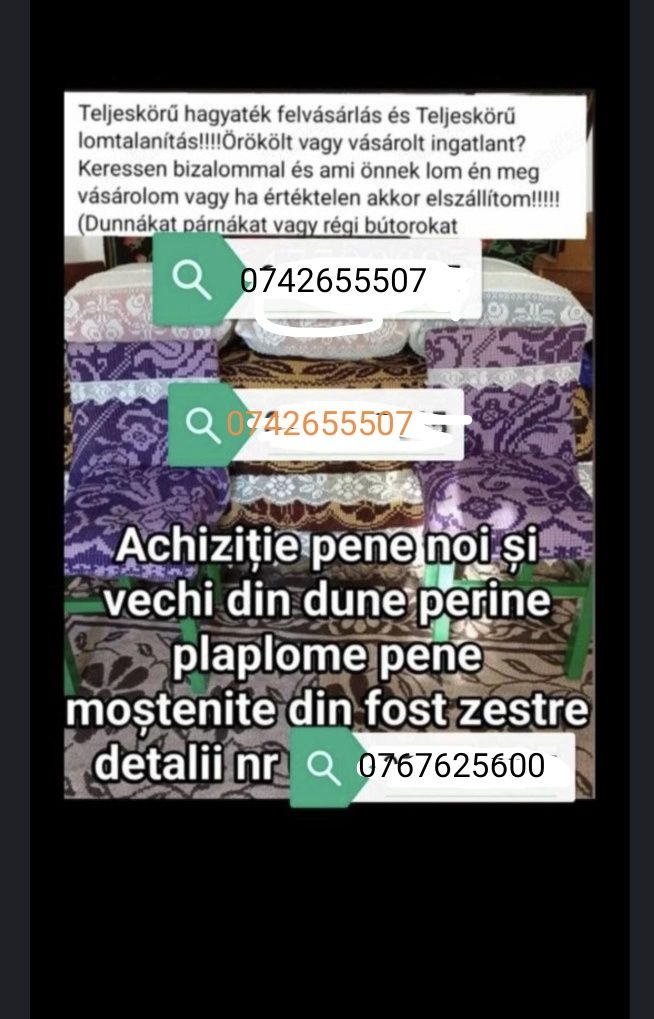 Achiziții pene vechi și noi