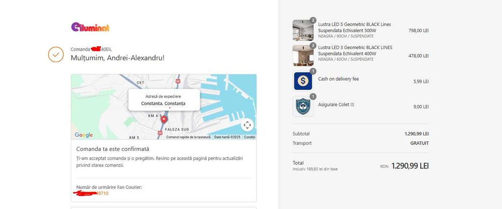 Lustre LED - Geometric lines 500w/400w