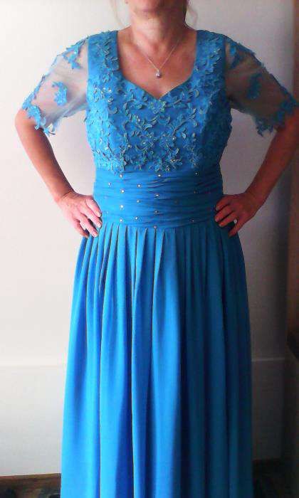 rochie de ocazie ,din voal cu dantela