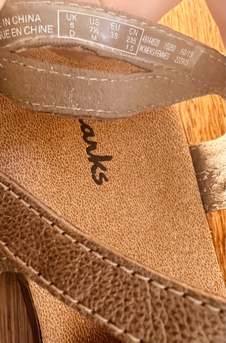 Sandale Clarks Piele Bronz