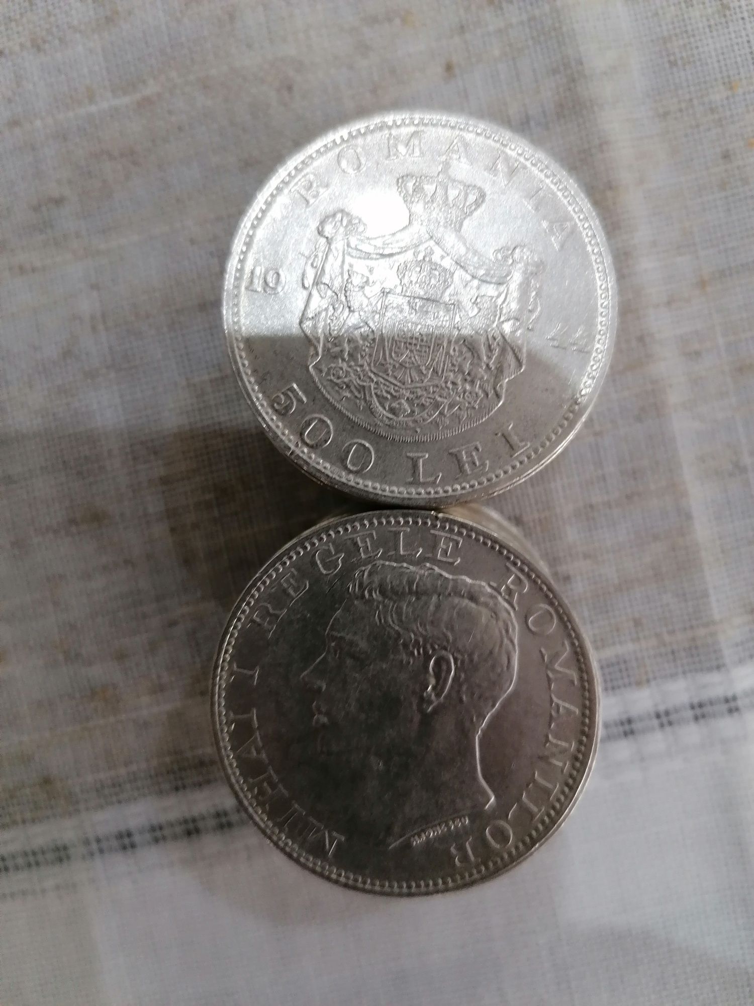Moneda argint 500lei regele Mihai 1944