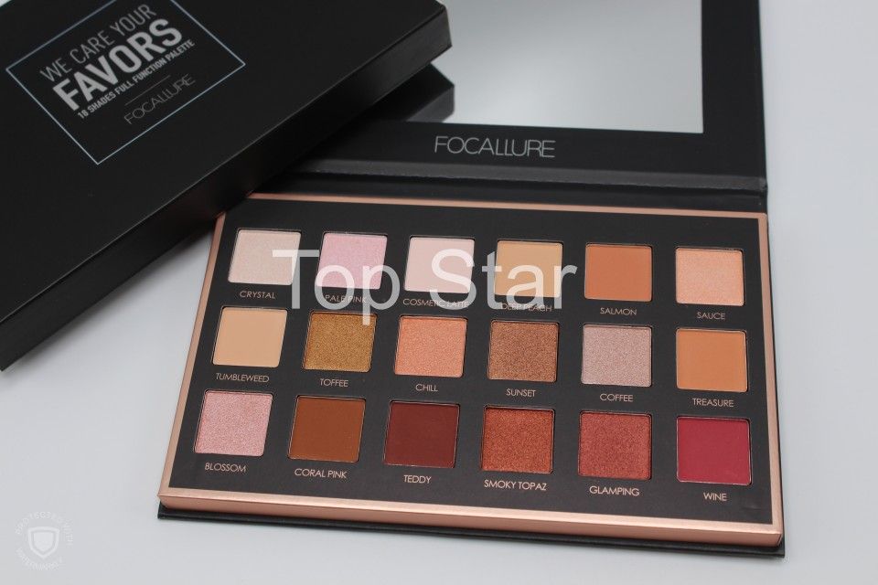 Trusa 18 farduri de pleoape Focallure We Care Your Favors, 02 Neutrals