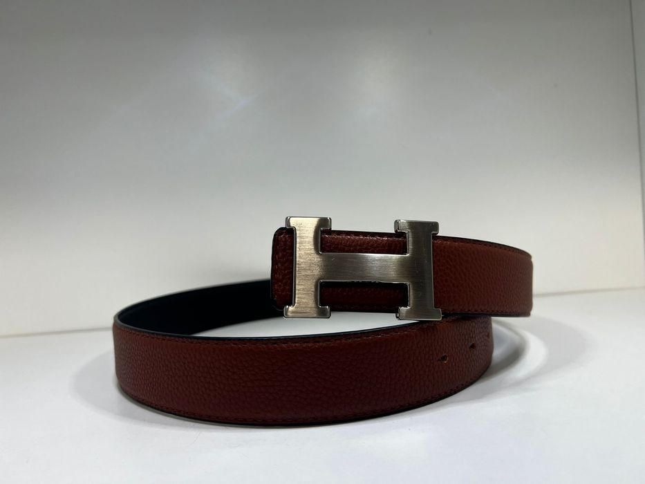 Curea Hermes 2 fețe (negru-maro)