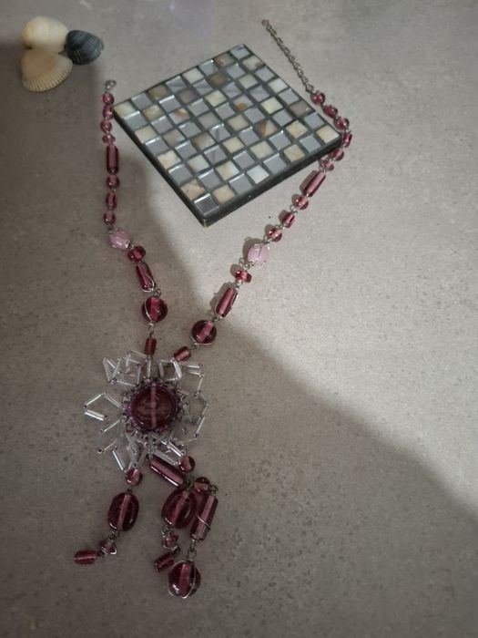 Colierroz sticla de murano millefiori reglabil Italia 48 cm