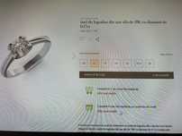 Inel aur 18kt cu diamant natural de 0,16 ct