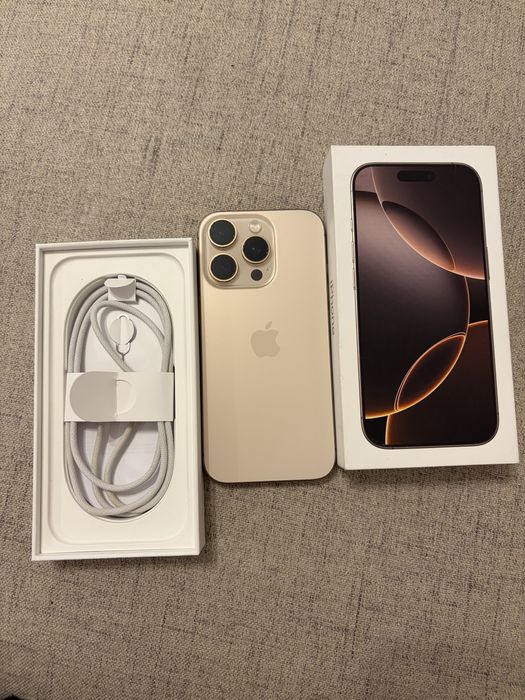 iphone 16 pro desert titanium 128gb, impecabil.