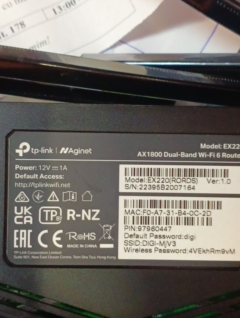 Router Tp-Link Ax1800 Ex220