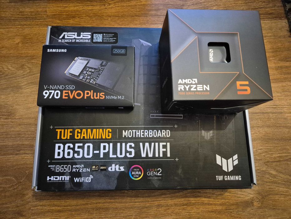 KIT Ryzen 5 7600+Asus Tuf Gaming B650 Plus WIFI