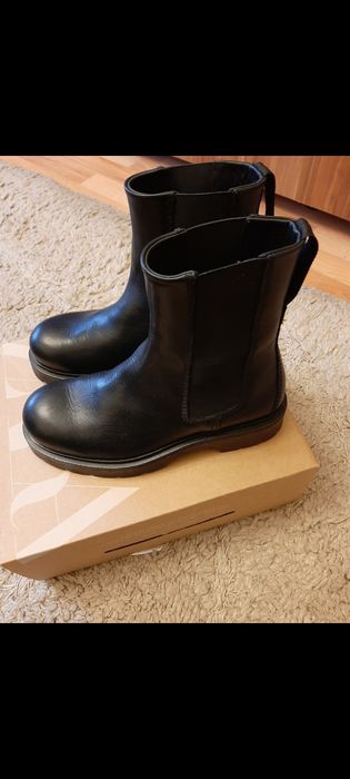 Cizme Biker din piele,model Rick Owens,marimea 40