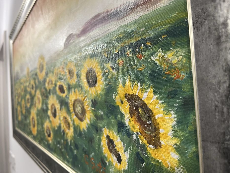 Tablou original pictat manual - 50x100cm - rama premium