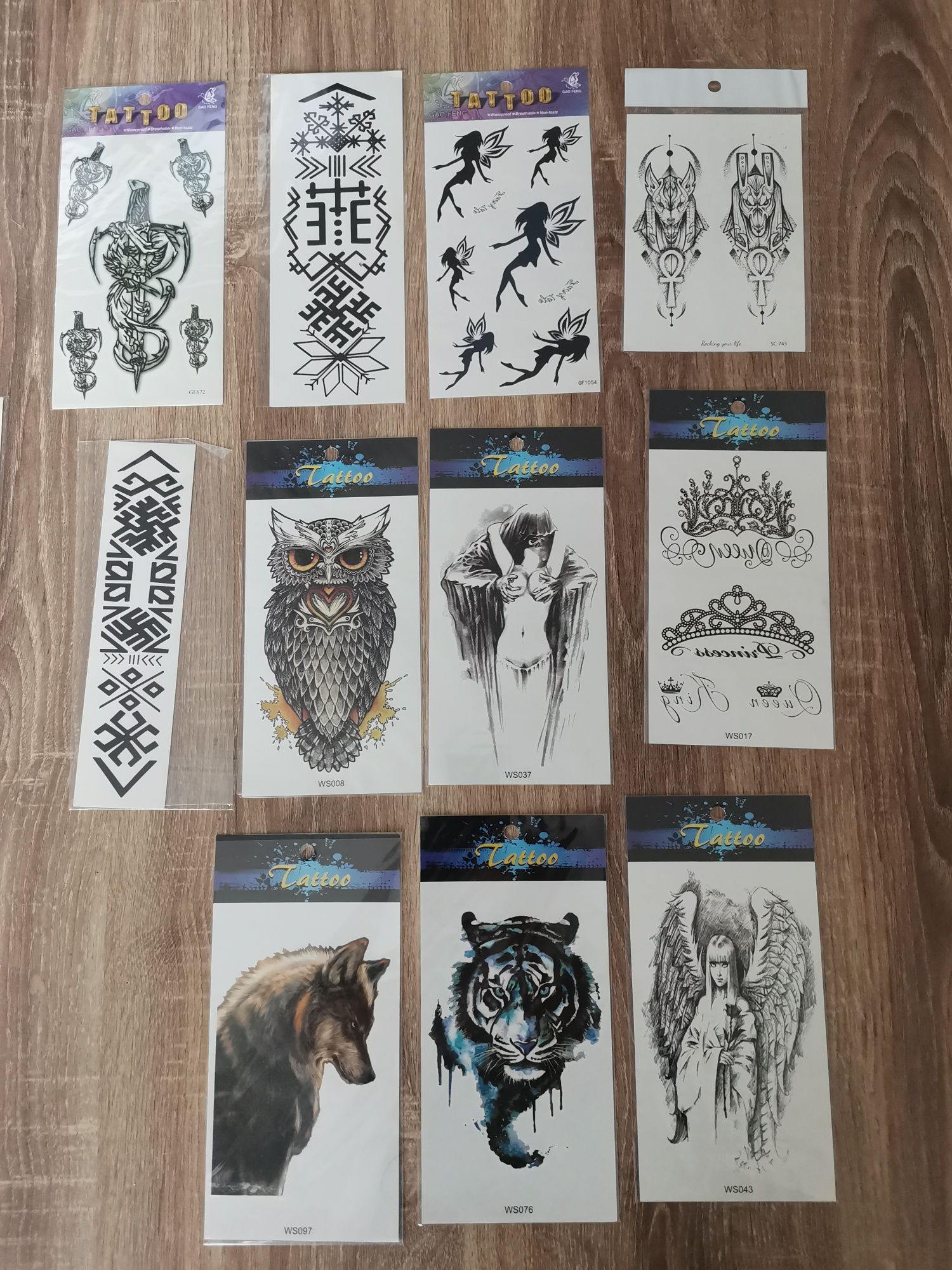 Tatuaje temporare aplicare cu apa, 2buc la alegere