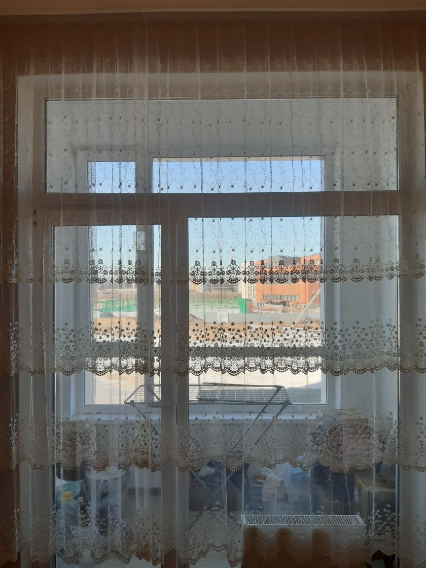 Тюль на окна в зал и кухню