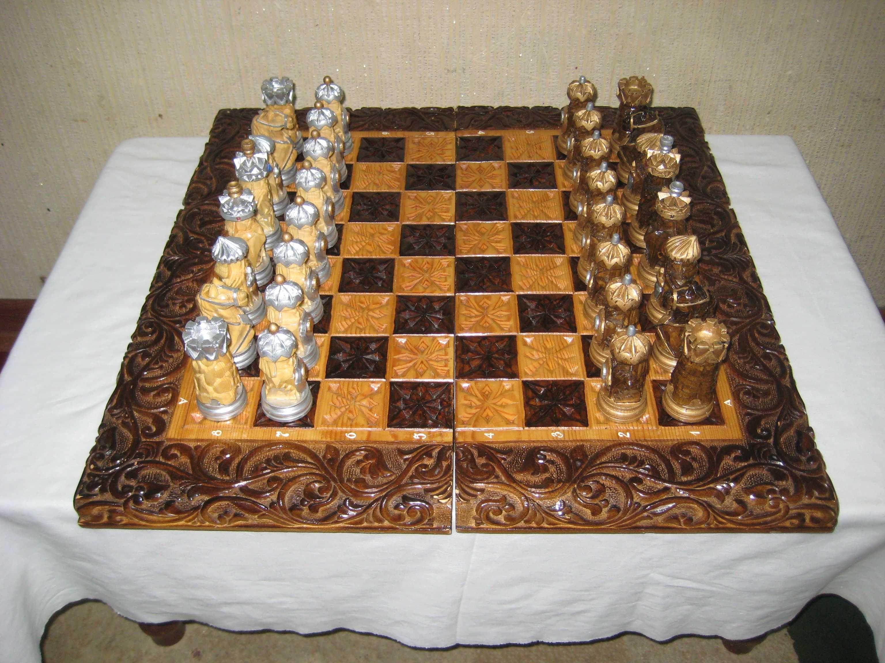 Шахмат+нарда впечатляющий уникальный роскошный из дерева ручной работа