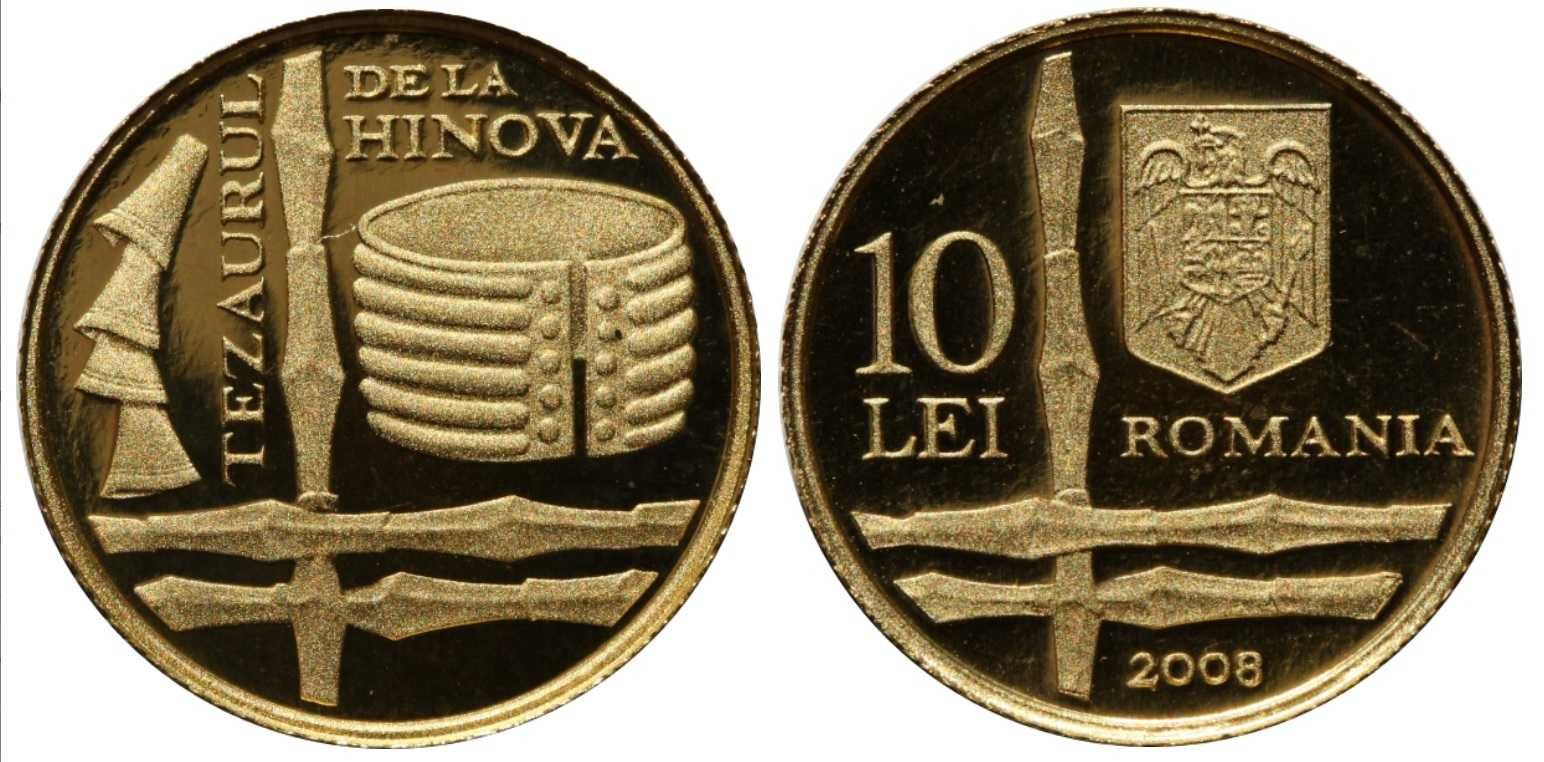 Moneda istoria aurului BNR Tezaurul de la Hinova gradata NGC PF 69